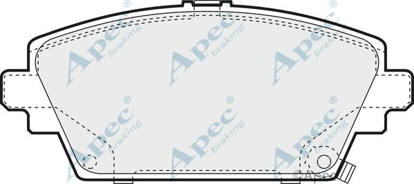 APEC BRAKING Комплект тормозных колодок, дисковый тормоз PAD1043